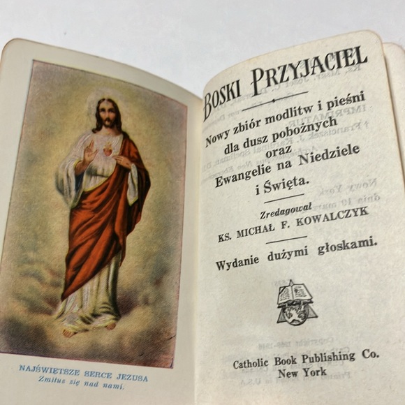 Boski Przyjaciel Vintage Polish Catholic Prayer Book Genuine Leather - Picture 14 of 16